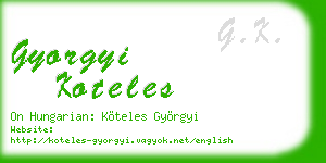 gyorgyi koteles business card